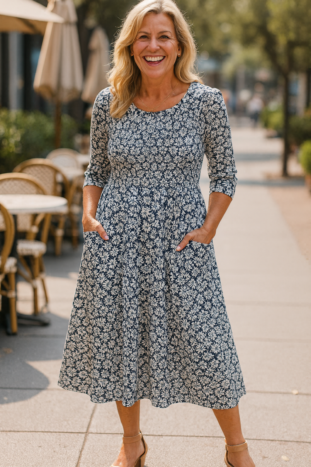 Meliora™ | Everyday Elegance Midi Dress – Flattering Comfort, Timeless Confidence