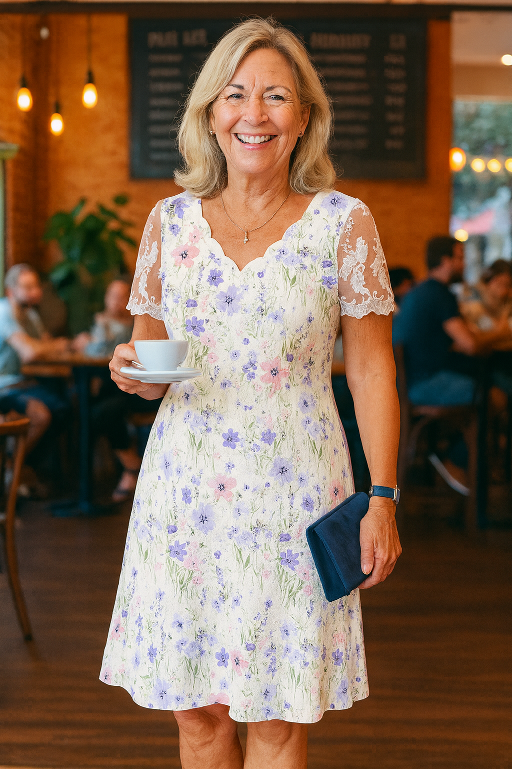 Adeline™ | Elegant Midi Dress – Flattering Fit with Arm & Tummy Coverage