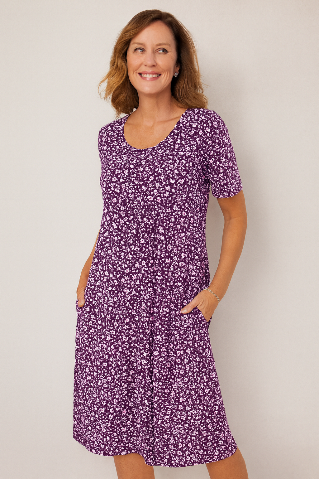 Maribelle™ | Effortless Floral Midi Dress - Covers Upper arms & Tummy