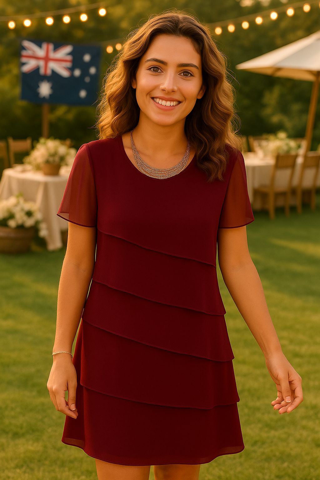 Beatrice™ | Elegant Pleated Chiffon Midi Dress