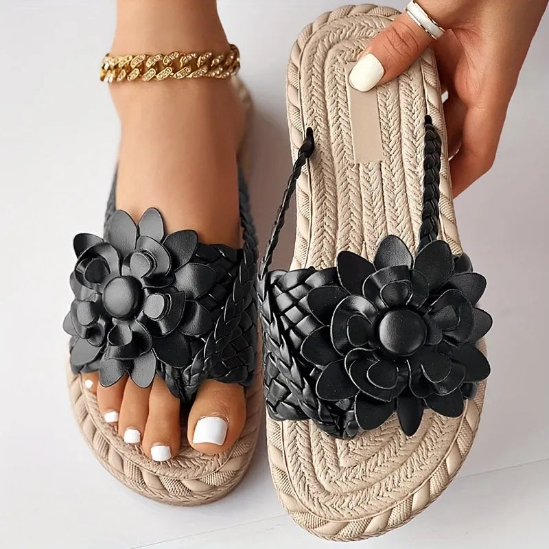 Rossi™ | Elegant Sandals with Embossed Flower
