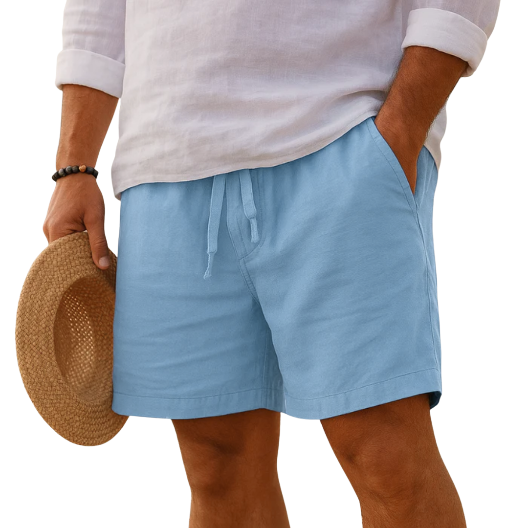 Ronald™ | Elegant Linen Shorts with Elastic Waist