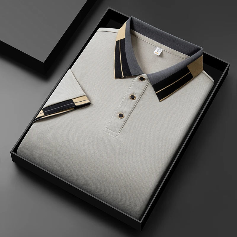 Van Der Waal™ | Polo shirt with contrasting finishes