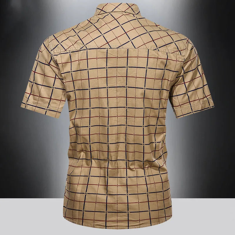 Theo™ | Elegant checked short-sleeve shirt
