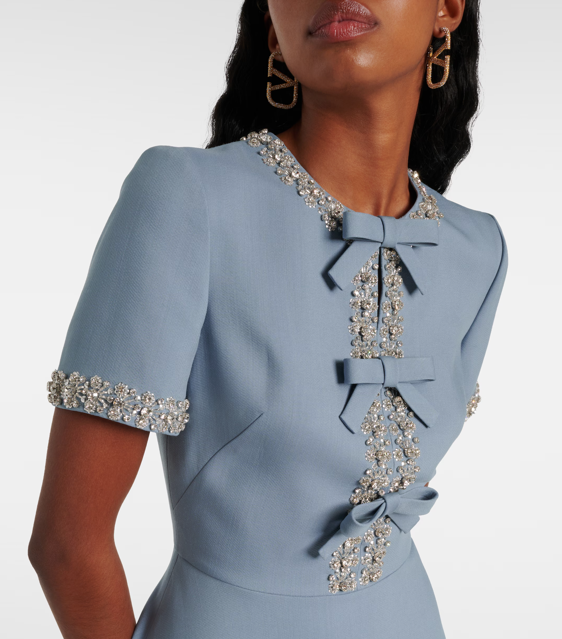Beverly™ | Women's Flared Dress with Bows and Beads