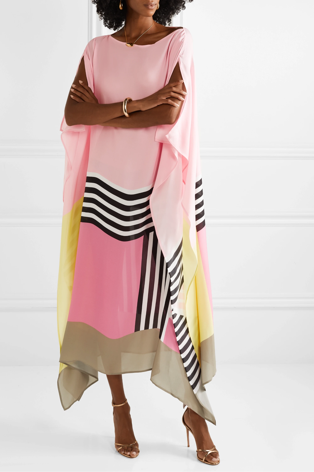 Iria™ | Elegant Kaftan with Geometric Print